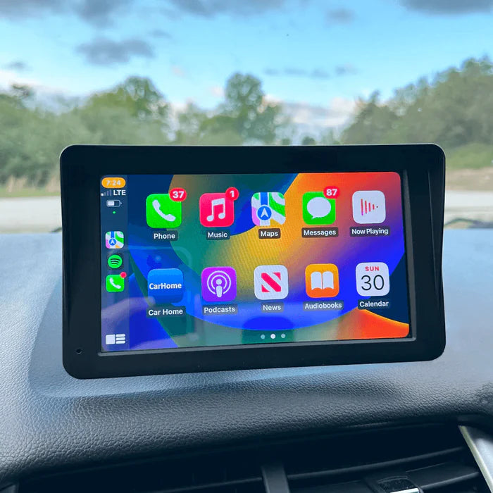 Universal Bluetooth Portable 7 Inch Touchscreen Car Display | Wireless Apple CarPlay & Android Auto